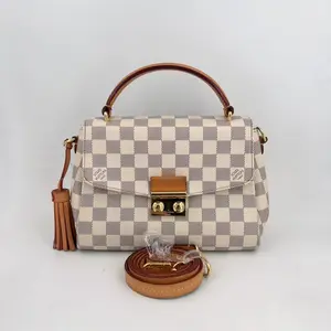 Pre-owned Louis Vuitton canvas Crossbody Bags Croisette Damier Azur Handbags LOUIS VUITTON