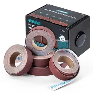 Emery Cloth Roll Set, Abrasive Sandpaper Rolls, Boxed Multi-Roll Assorted Abrasive Paper 5 Rolls, 150 240 320 400 600 Grits Alumina Sand Paper Set for Polishing  25  (7.5M)