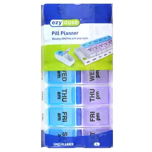 Ezy Dose Weekly AM/PM with Pop-Outs Pill Planner, Large, 1 Count