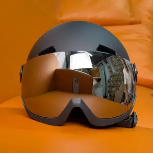 Skiing Helmet with Goggles with Face Mash Unisex adult helmet Adjustable head circumference PC Shell EPS Ski Helmet