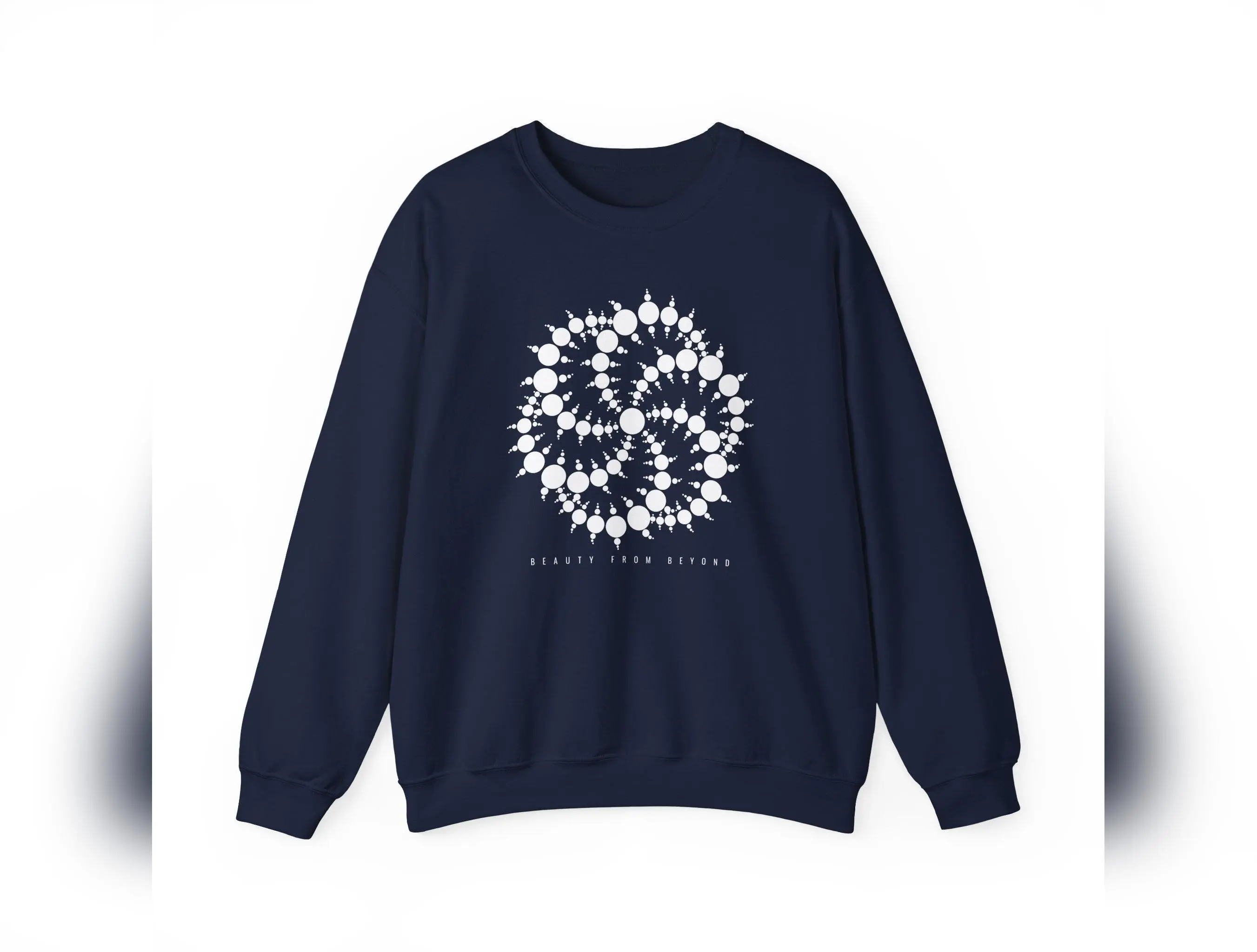 Crop Circle Sacred Geometry - Unisex Cotton Crewneck Sweater