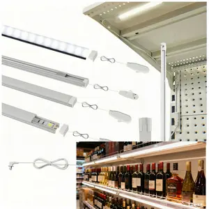 TITATEC Gondola Shelving Lights kit Includes 4 Pack 6000K Pure White 48" Light Bars, LED Driver and Accessories Suits for Super Market Retail Display Shelves via Magnets to fit Under Shelf