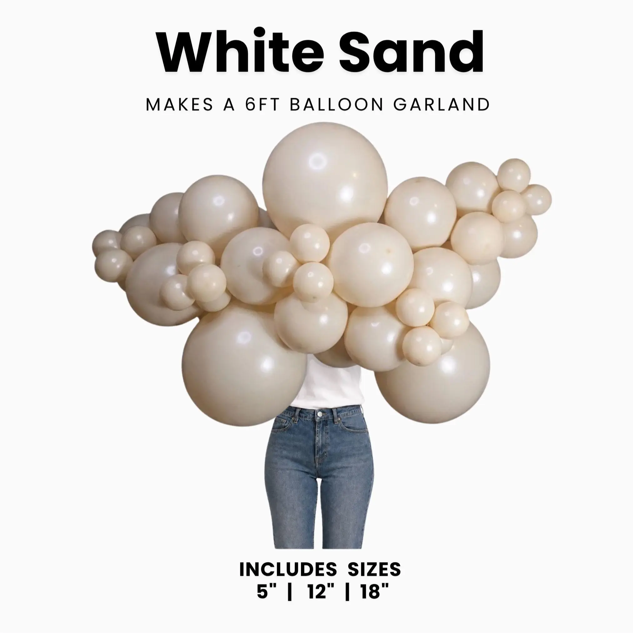White Sand Balloon Pack with Optional Add-Ons