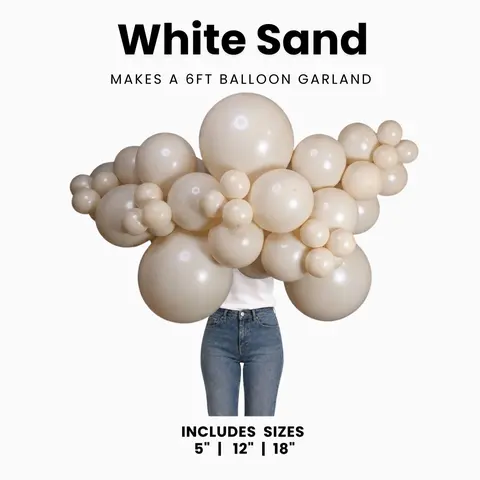 White Sand Balloon Pack with Optional Add-Ons