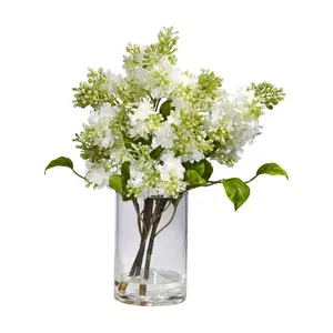 Lilac Silk Flower Arrangement by Nearly Natural