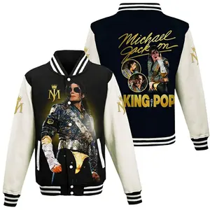 MJ Varsity Jacket – Michael Jackson Streetwear – Retro Music Style