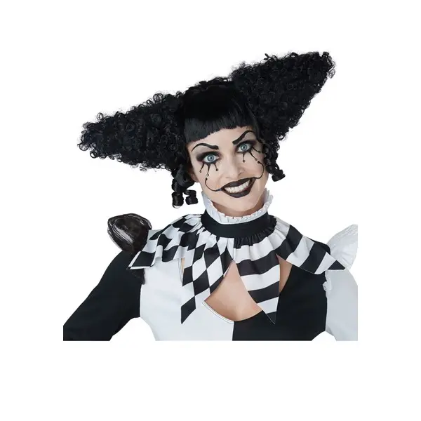 Creepy Black Clown Wig