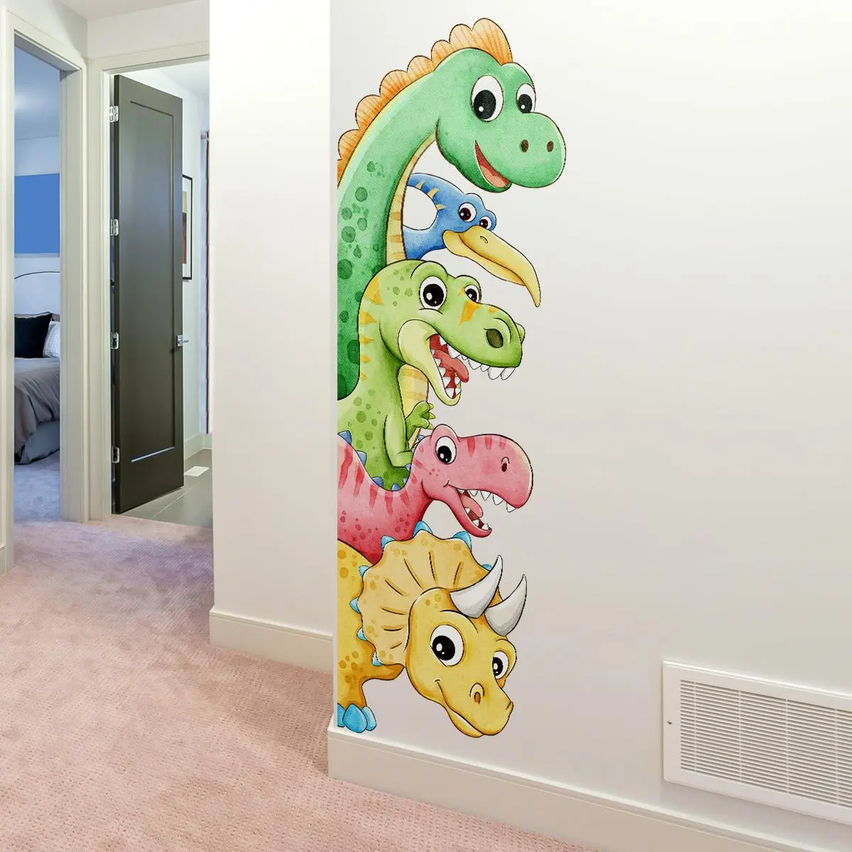 Dinosaur Pattern Wall Sticker, Modern Self-adhesive Decorative Sticker, Removable Wall Art for Home Living Room Bedroom, Funny Stickers, Wall Decal, Decoration Sticker, Sticker Decorations, Dinosaur Wall Decals