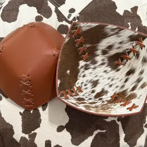 Leather Cowhide bowl/tray