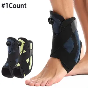 1PCS Upgrade Ankle Support Brace with Semi-Rigid System & Adjustable Knob | Ankle Stabilizer for Sports, Fitness, Running, Basketball, Men & Women