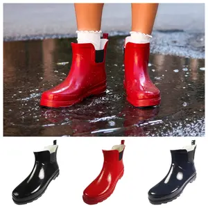 NORTY Womens 6 Inch Chelsea Ankle Rain Boots 39717 Gloss Finish