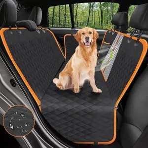 Dog Car Seat Cover, Heavy Durable Dog Seat Cover for Back Seat,Waterproof Scratch Proof Nonslip Dog Hammock for Car with Side Flap, Pet Back Seat Covers Large 60" W x 64" L
