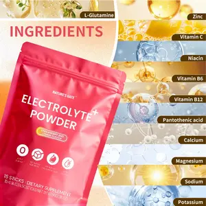 Nature's Gate Strawberry Lemon Electrolyte Powder Electrolyte and hydration dietary supplement without added white sugar