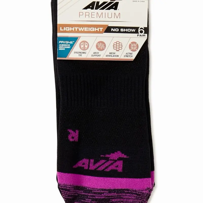 AVIA 6 pack women’s size 9w-12w no show socks