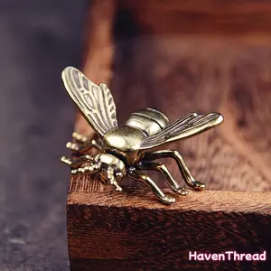 Lifelike Brass Bee Ornament Collectible Statue Figurine - Elegant Home Decor Items, Ideal for Home & Office Decoration, Perfect Gift for Bee-Themed Collectors (Sports & Outdoor Fan Shop Basketball-Inspired Accent)