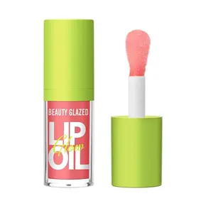 Beauty Glazed Big Brush Head Lip Oil, Ultra-Hydrating & Nourishing, Smooth Glossy Finish Lip Glow Oil, Shiny and Vegan Tinted Lip Gloss, Non-Sticky Formula (102# KISSY, 1)