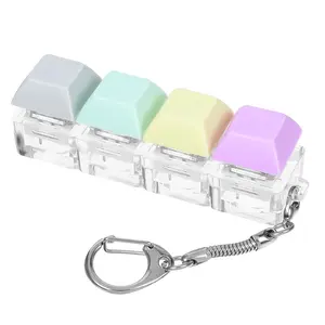 Adult Stress Relief Gifts, Mabor Four-color Keyboard Fidget Clicker Keychain, Decompression Buttons for Relaxing and Passing Time