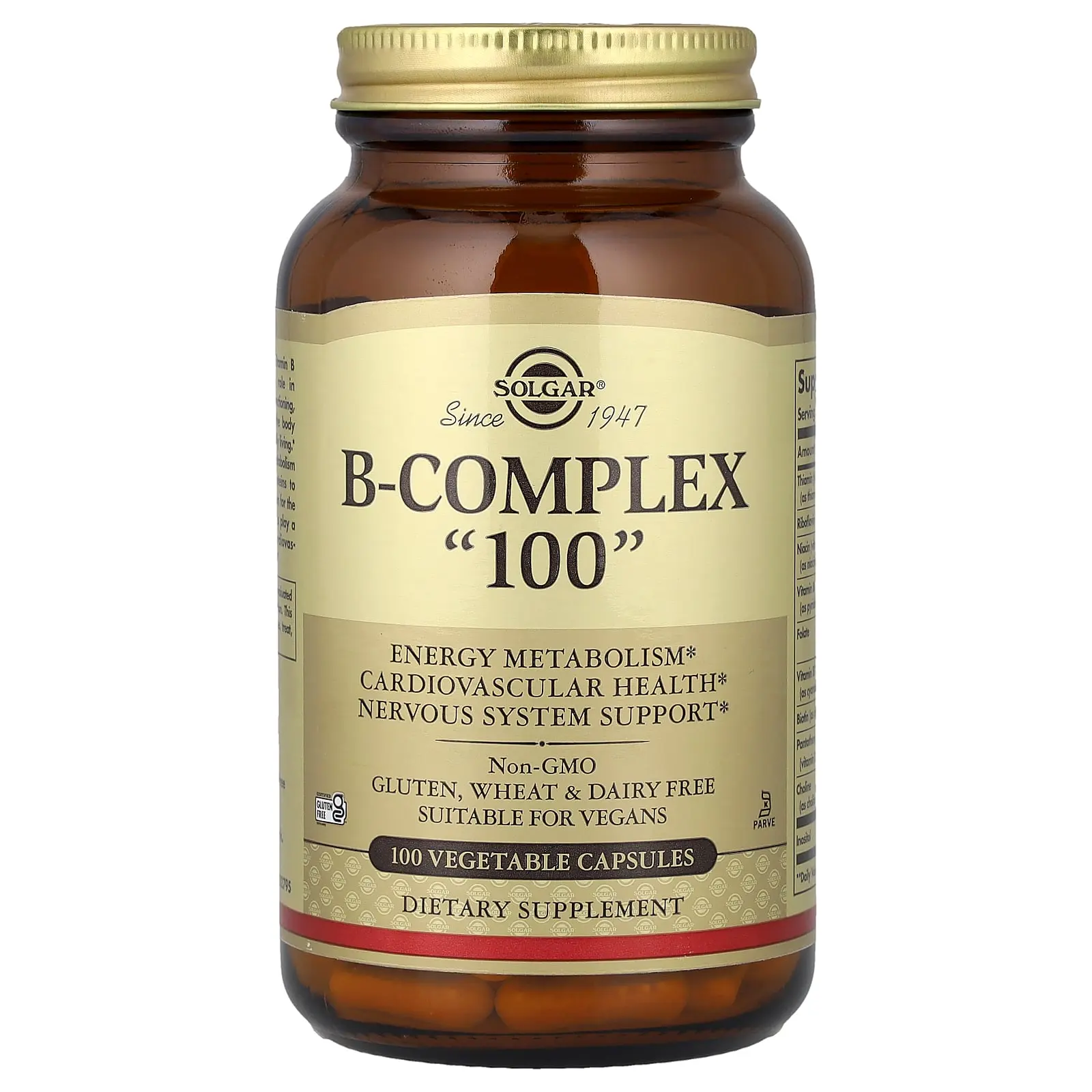 Solgar B-Complex "100", 100 Vegetable Capsules