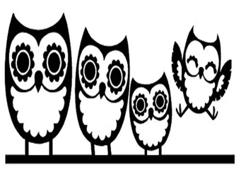 Owl Family of Four Decal, H 3.25 By L 8.5 Inches, Please Message Us Your Color Choice, Go to Your Orders, find your order in the list, and click Get help with order.