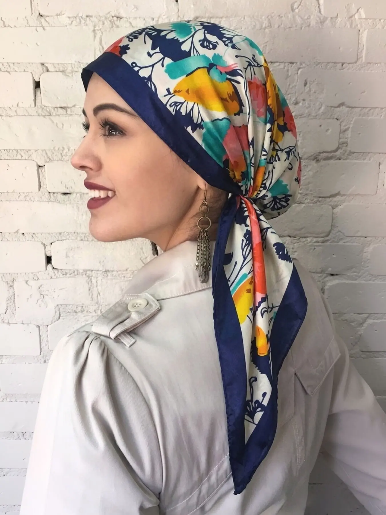 1pc Satin Chain Headscarf Hijab for Women, Elegant and Comfortable, Breathable and Sweat-Wicking, Suitable for All Occasions, Scarf Head Wrap