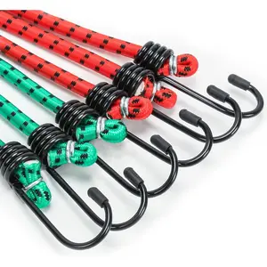 -Bungee Cords with Hooks, 6 Pack Elastic Bungee Straps Includes 24", 16",Heavy Duty Outdoor Bungie Straps to Packing for Camping, Tent, Storing Packages, Fastening Items (6)
