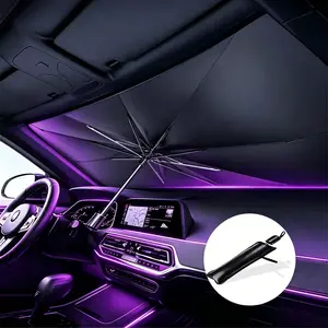 Car Front Windshield Sunshade, effective heat insulation sun shield. Practical exterior car accessory, block strong sunlight and cool down car interior easily.
