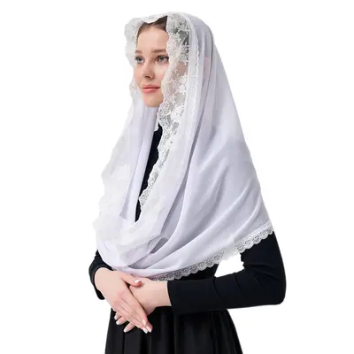 Hijab Infinity Scarf Head Wrap Gauze Cotton Infinity Scarf Cowl