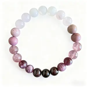 Love Spell Natural Crystal Bracelet - Manifest Love & Attraction Rose Quartz