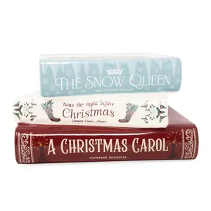 Stacked Books Planter, Holiday Titles