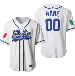Men Italy Baseball Kyle Teel White 2026 World Baseball Classic Jersey