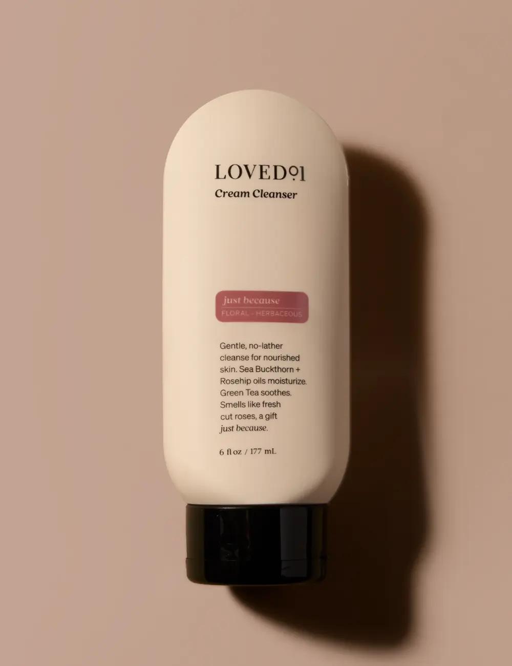 Loved01 Cream Cleanser | Fresh Floral - Gentle No-Lather Formula for Sensitive Skin - Vegan & Dermatologist-Tested - Rose Juniper & Cedarwood Fragrance
