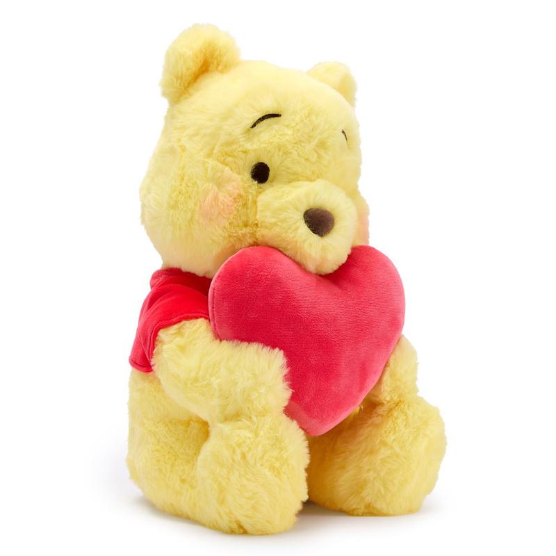 Disney Store Winnie the Pooh with Heart Plush – 13'' – Disney Store Japan