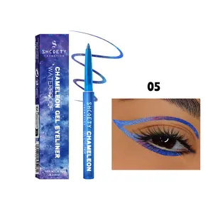 Chameleon Gel Eyeliner Long-Lasting Waterproof Shimmer Smooth Eye Liner Pen, Smudgeproof Changing Makeup Tool for Women & Girls