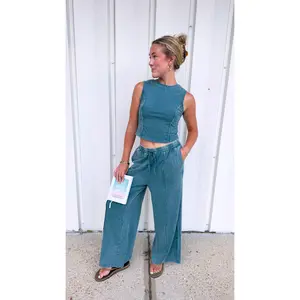 On The Go Washed Tank Set