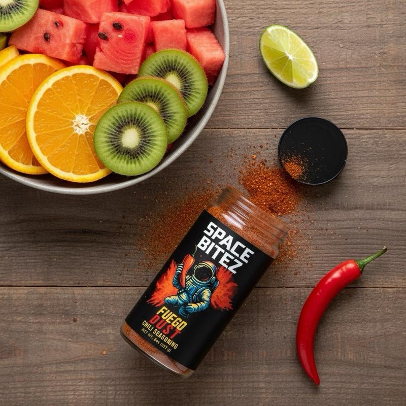 Space Bitez Fuego Dust Chili Seasoning - Launch Your Taste Buds Create Exciting Flavors 1 jar-8oz