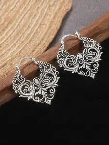 1pair of Artistic Retro Hollowed-out Earrings, Hand-carved Copper Jewelry, and Ethnic-style Jewelry Accessories, Fashionable Jewelry Accessories, Trendy Jewelry