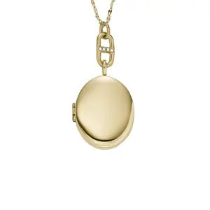 Fossil Women's Heritage Gold-Tone Stainless Steel Chain Necklace