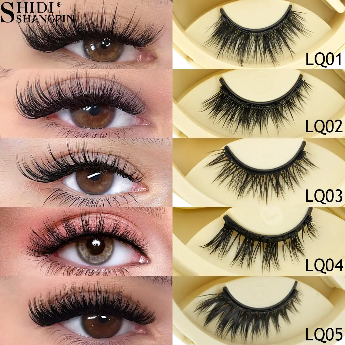 No Glue Needed Magnetic Eyelashes Kit with Tweezers Fluffy Reusable Natural False Eyelashes Handmade Faux 3D Mink Lashes Makeup