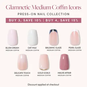 Glamnetic Medium Coffin Icons Press-On Nail Collection