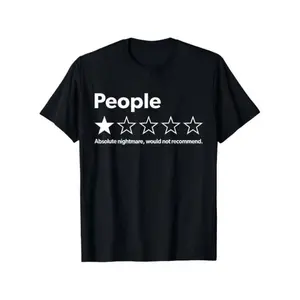 [S-5XL]Unisex-Adults T-Shirt - Black, Small - Short Sleeve - Funny Review People One Star: Absolute Nightmare Would Not Recommend, Suitable For Mens & Womens Outdoor T-Shirt, 100%Cotton, S-XXXL #   TikTkSbRRResksk