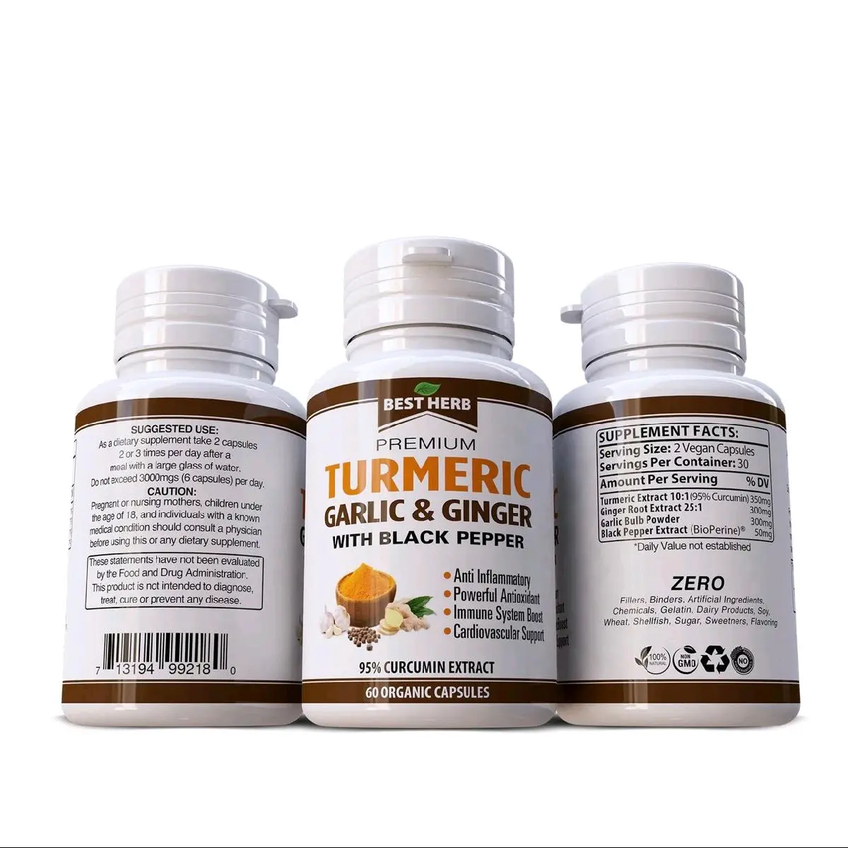 Organic Turmeric Garlic & Ginger w/ Black Pepper Health