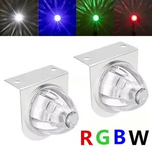 LED Watermelon Lights with Brackets, 12V-24V Waterproof Flush Mount Marker Lights for Semi Truck, Trailer, Peterbilt, Kenworth