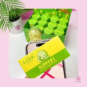 Hippers SMISKI Glow in the Dark Stick on Cellphone Green Character Design Protective Cover for Smartphones Plastic Material Easy Attachments