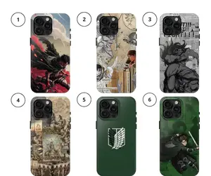 Custom Attack On Titan Survey Corps Graphic Art Rubber Cellphone Casing, Edgy Shonen Aesthetic Heavy-Duty Shockproof Protective Cover with Impact Resistance for Otaku Fans, Compatible with iPhone 17 Pro Max 16 Air 15 14 13 12 11