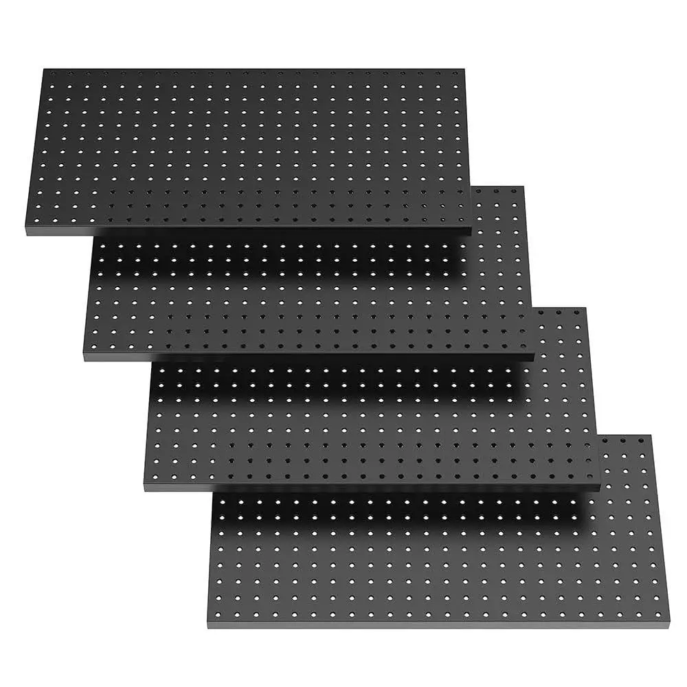4 PCS Peg Board, 12"x24" Metal Pegboard Panels, Wall Mounted Peg Board Panels, Pegboard Panel for Garage, Workbench, Craft Room
