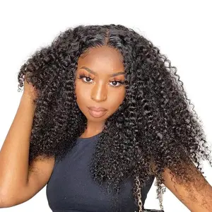 MORE FACE Kinky Curly Wig 13x4 13x6 Lace Front Wigs Human Hair Transparent Lace Frontal Curly Wigs For Black Women Pre Plucked With Baby Hair