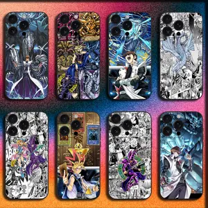 Cartoon Game Yu Gi Oh Phone Case For iPhone 16,15,14,13,12,11,Pro,XS,Max,XR,Plus,E,Mini Soft Black Cover