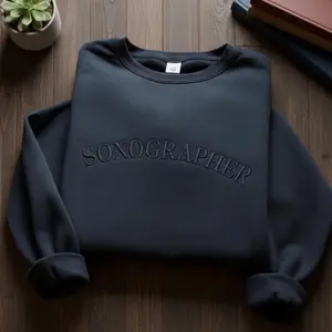 Embroidered Sonographer Sweatshirt, Ultrasound Tech Crewneck, Sonography Sweater, RDMS Gift, OB/GYN Sonographer Graduation Present