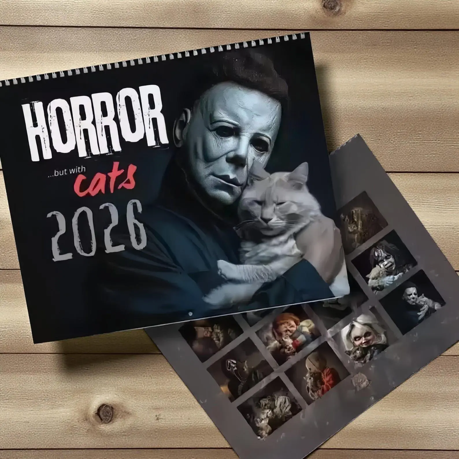 Horror Movie Cats 2027 Wall Calendar: Spooky Michael Myers Gift