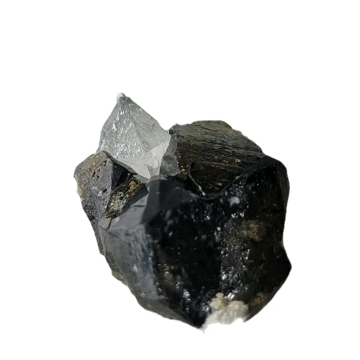 Cassiterite with Quartz Point Vintage Crystal Cluster in Perky Box Metaphysical Home Decor Collection Piece
